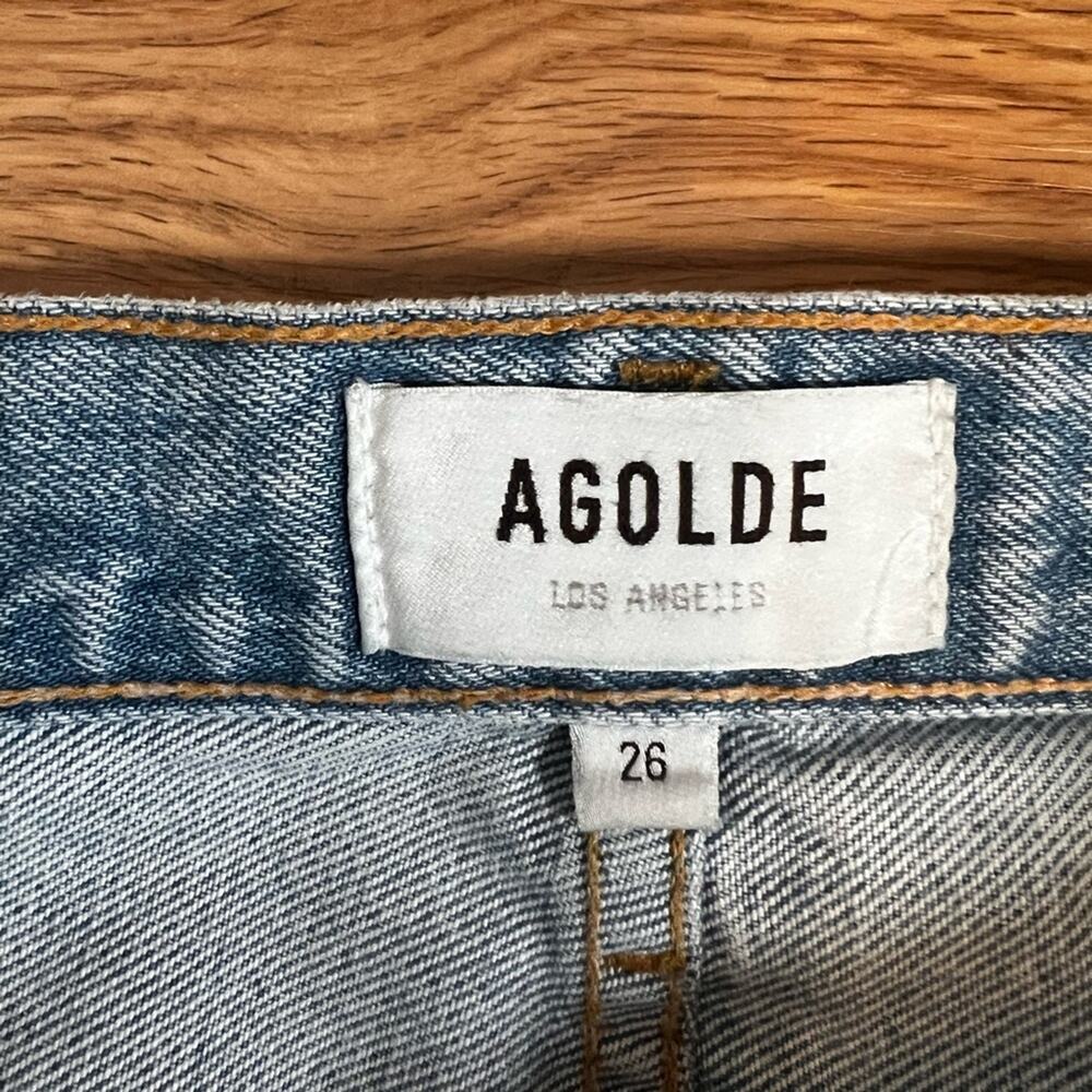 Agolde 90’s Pinch Waist High-Rise Straight in Tin Foil Women’s Size 26 - Picture 7 of 9
